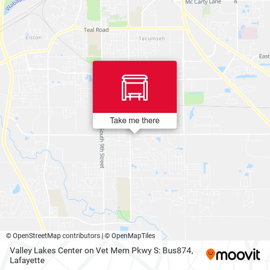 Valley Lakes Center on Vet Mem Pkwy S: Bus874 map