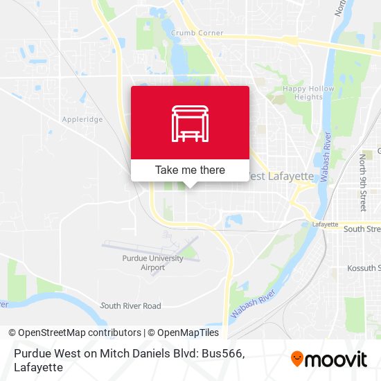 Mapa de Purdue West on Mitch Daniels Blvd: Bus566