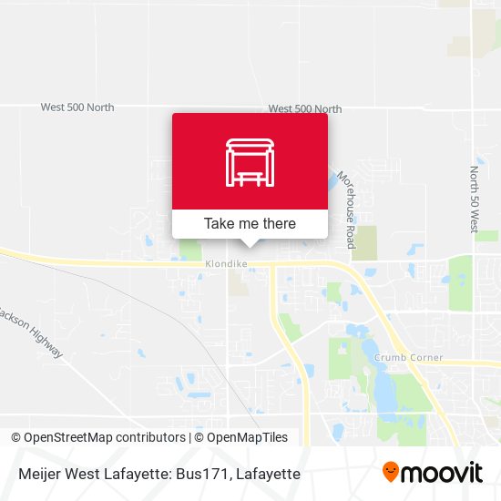 Meijer West Lafayette: Bus171 map