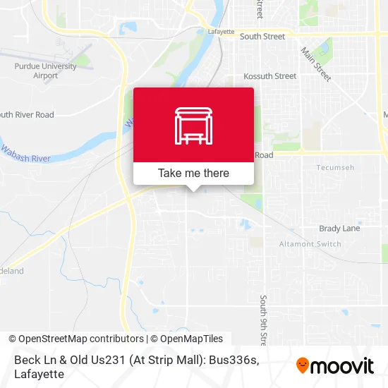 Beck Ln & Old Us231 (At Strip Mall): Bus336s map