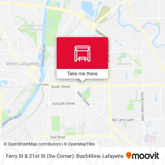 Ferry St & 21st St (Sw Corner): Bus548sw map