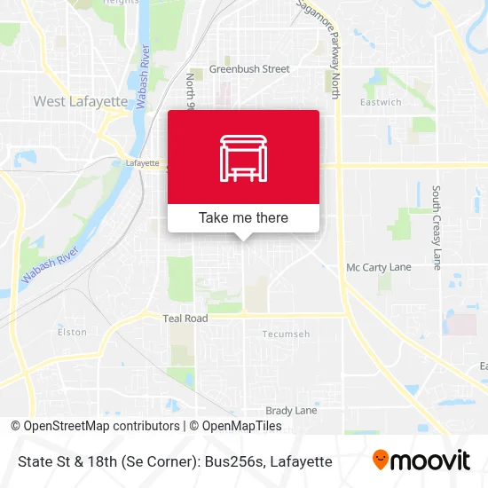 State St & 18th (Se Corner): Bus256s map