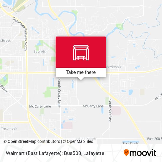 Walmart (East Lafayette): Bus503 map
