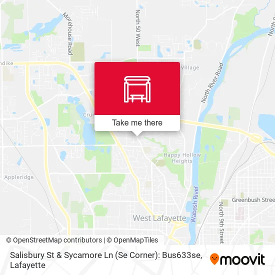 Salisbury St & Sycamore Ln (Se Corner): Bus633se map