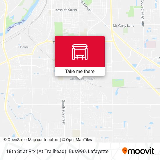 18th St at Rrx (At Trailhead): Bus990 map