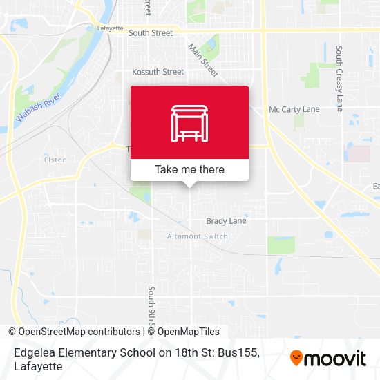 Edgelea Elementary School on 18th St: Bus155 map