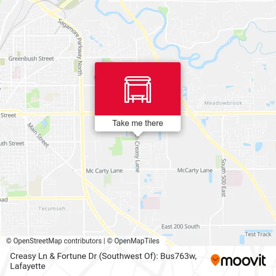 Mapa de Creasy Ln & Fortune Dr (Southwest Of): Bus763w