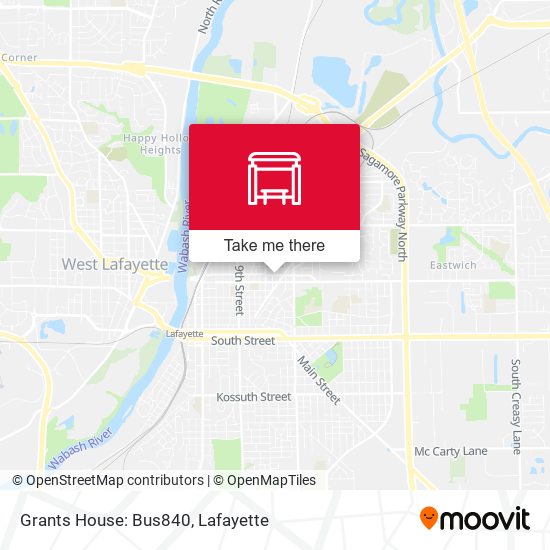 Grants House: Bus840 map