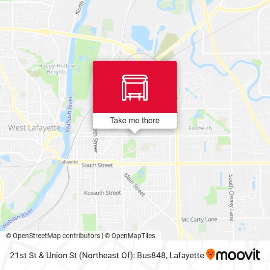 Mapa de 21st St & Union St (Northeast Of): Bus848
