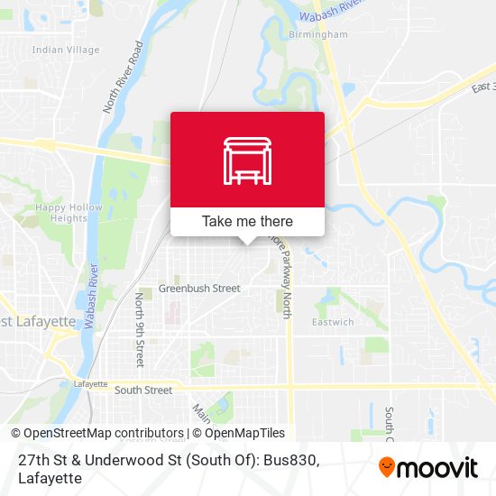 27th St & Underwood St (South Of): Bus830 map