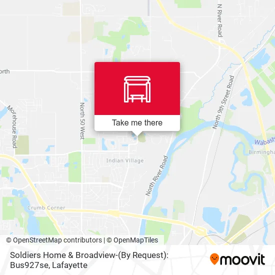 Mapa de Soldiers Home & Broadview-(By Request): Bus927se