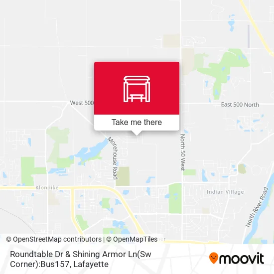 Mapa de Roundtable Dr & Shining Armor Ln(Sw Corner):Bus157