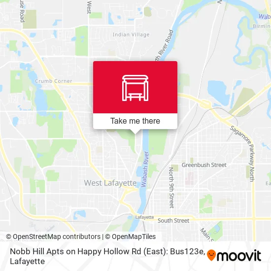 Nobb Hill Apts on Happy Hollow Rd (East): Bus123e map