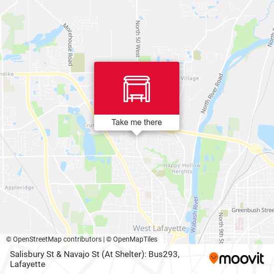 Mapa de Salisbury St & Navajo St (At Shelter): Bus293