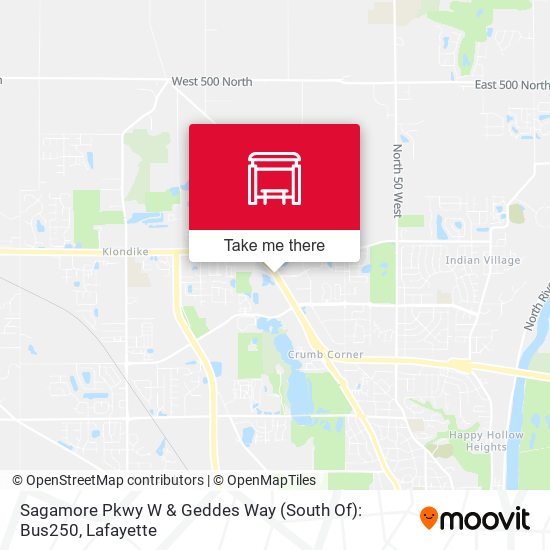 Sagamore Pkwy W & Geddes Way (South Of): Bus250 map