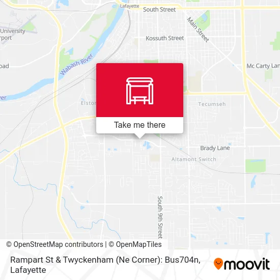 Rampart St & Twyckenham (Ne Corner): Bus704n map