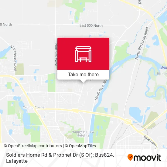 Mapa de Soldiers Home Rd & Prophet Dr (S Of): Bus824