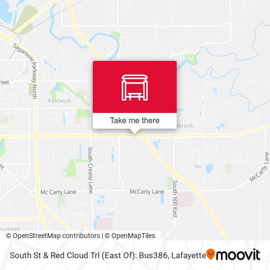 South St & Red Cloud Trl (East Of): Bus386 map