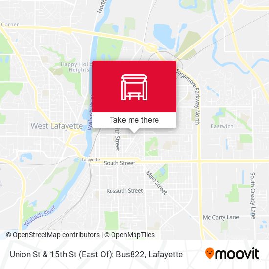 Mapa de Union St & 15th St (East Of): Bus822