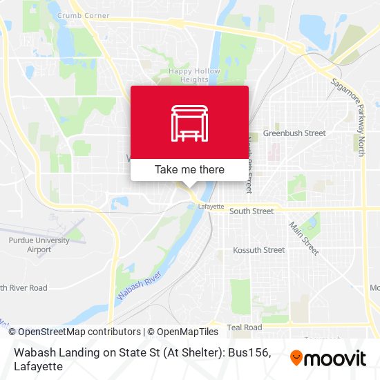 Wabash Landing on State St (At Shelter): Bus156 map