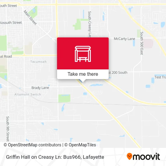 Mapa de Griffin Hall on Creasy Ln: Bus966
