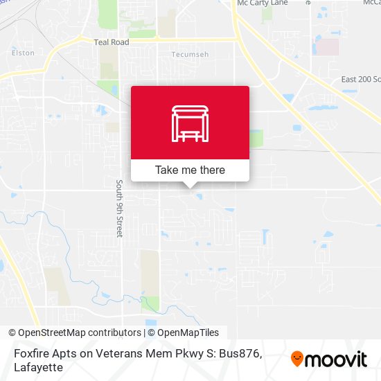 Foxfire Apts on Veterans Mem Pkwy S: Bus876 map