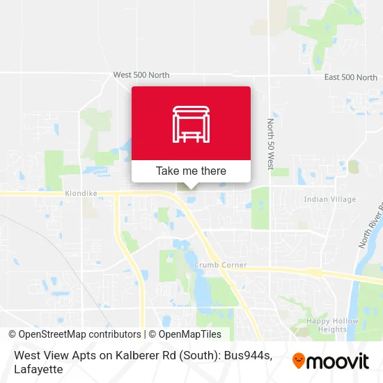 Mapa de West View Apts on Kalberer Rd (South): Bus944s