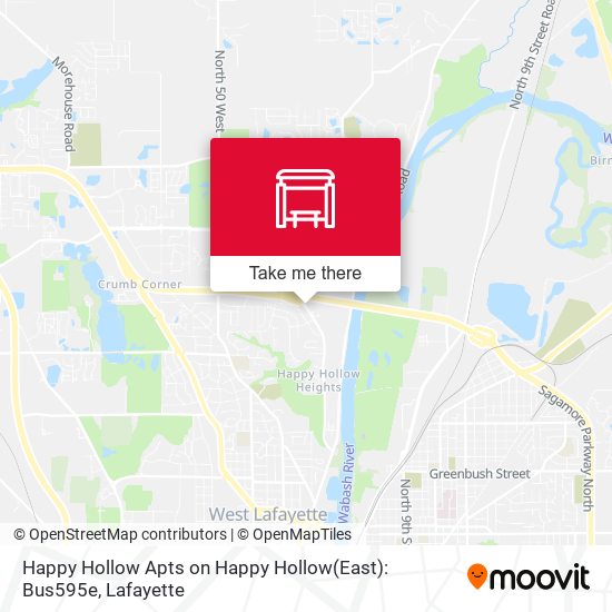 Mapa de Happy Hollow Apts on Happy Hollow(East): Bus595e