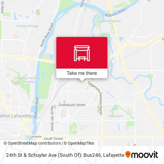 24th St & Schuyler Ave (South Of): Bus246 map