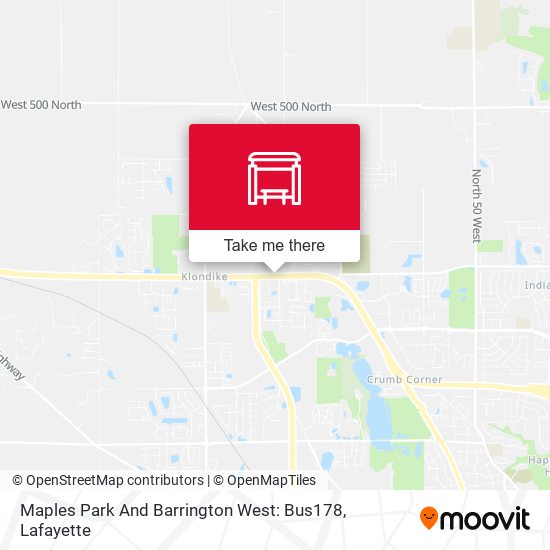 Maples Park And Barrington West: Bus178 map