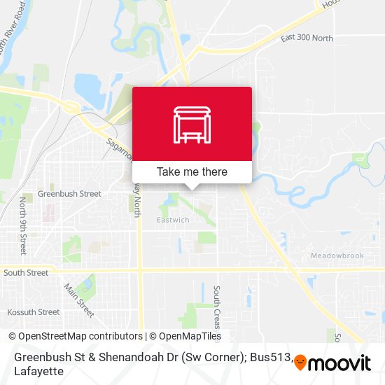Greenbush St & Shenandoah Dr (Sw Corner); Bus513 map