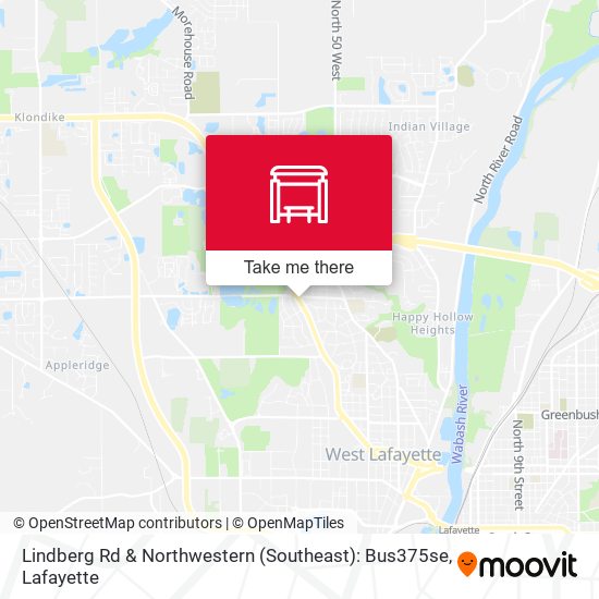 Lindberg Rd & Northwestern (Southeast): Bus375se map