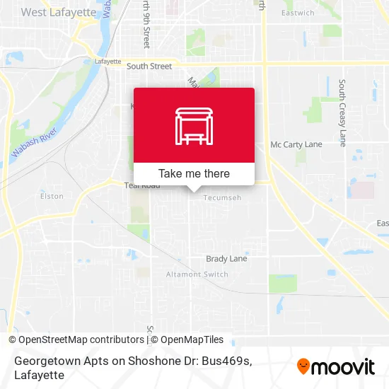 Mapa de Georgetown Apts on Shoshone Dr: Bus469s