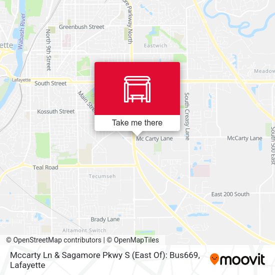 Mccarty Ln & Sagamore Pkwy S (East Of): Bus669 map