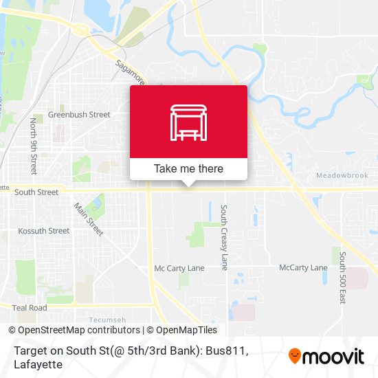 Target on South St(@ 5th / 3rd Bank): Bus811 map
