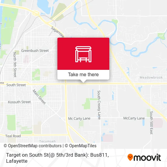 Target on South St(@ 5th / 3rd Bank): Bus811 map