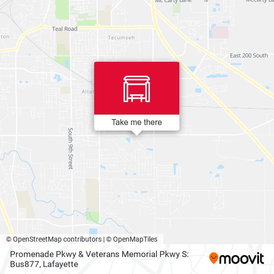 Promenade Pkwy & Veterans Memorial Pkwy S: Bus877 map