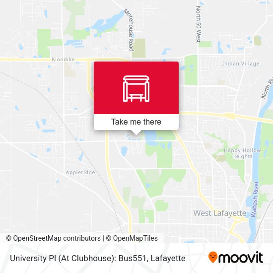 University Pl (At Clubhouse): Bus551 map