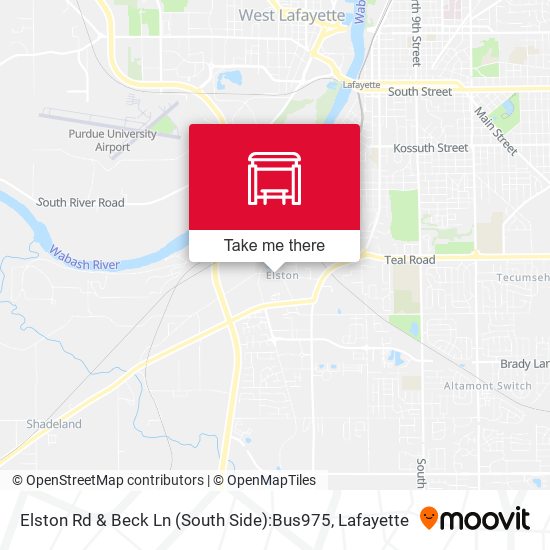 Mapa de Elston Rd & Beck Ln (South Side):Bus975
