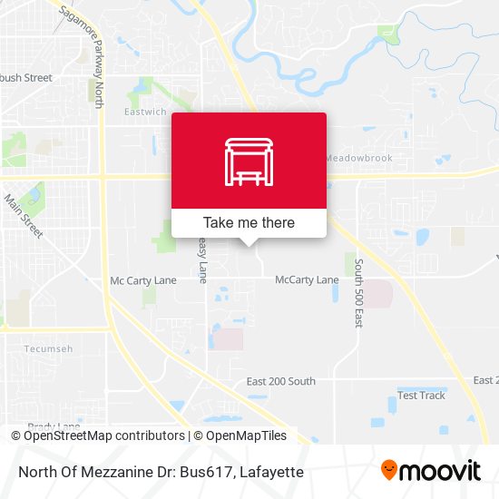 North Of Mezzanine Dr: Bus617 map