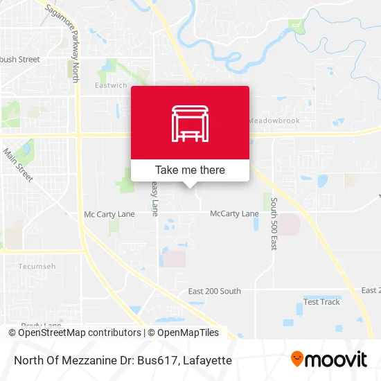 North Of Mezzanine Dr: Bus617 map