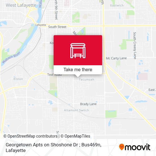 Georgetown Apts on Shoshone Dr ; Bus469n map