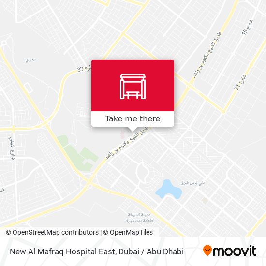 New Al Mafraq Hospital East map