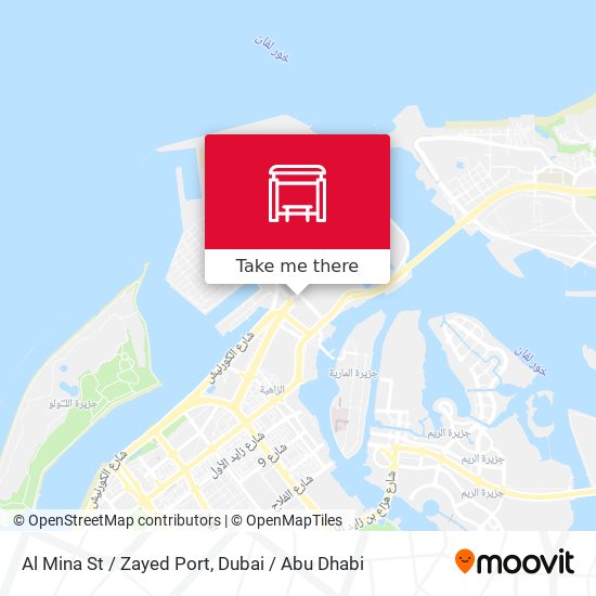 Al Mina St / Zayed Port map