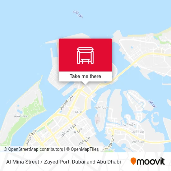 Al Mina Street / Zayed Port map