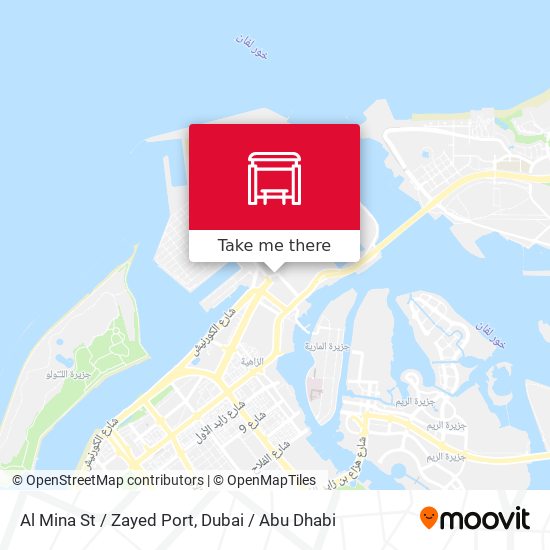 Al Mina St / Zayed Port map