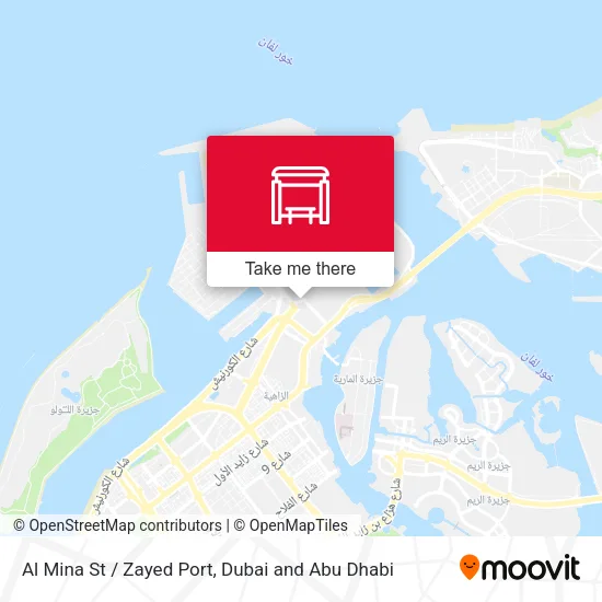 Al Mina St / Zayed Port map
