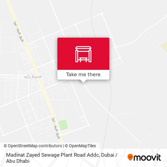 Madinat Zayed Sewage Plant Road Addc map