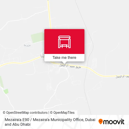 Mezaira'a E90 / Mezaira'a Municipality Office map