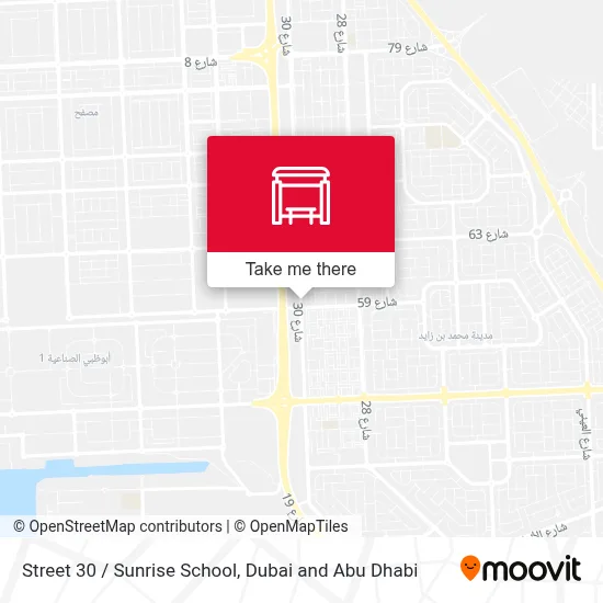 Street 30 / Sunrise School map